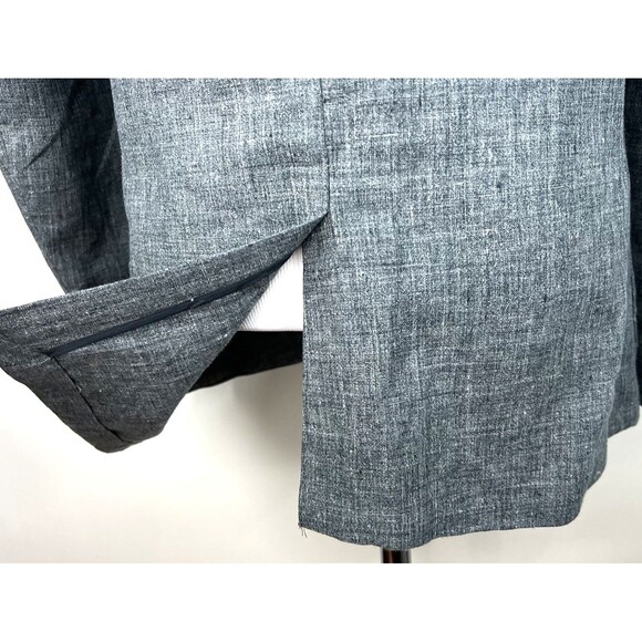 Banana Republic Mens 44R Gray Slim Fit Linen 2 Button Sport Coat Blazer Jacket - Picture 6 of 12